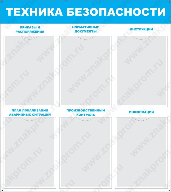 Стенд Пожарная безопасность с карманами